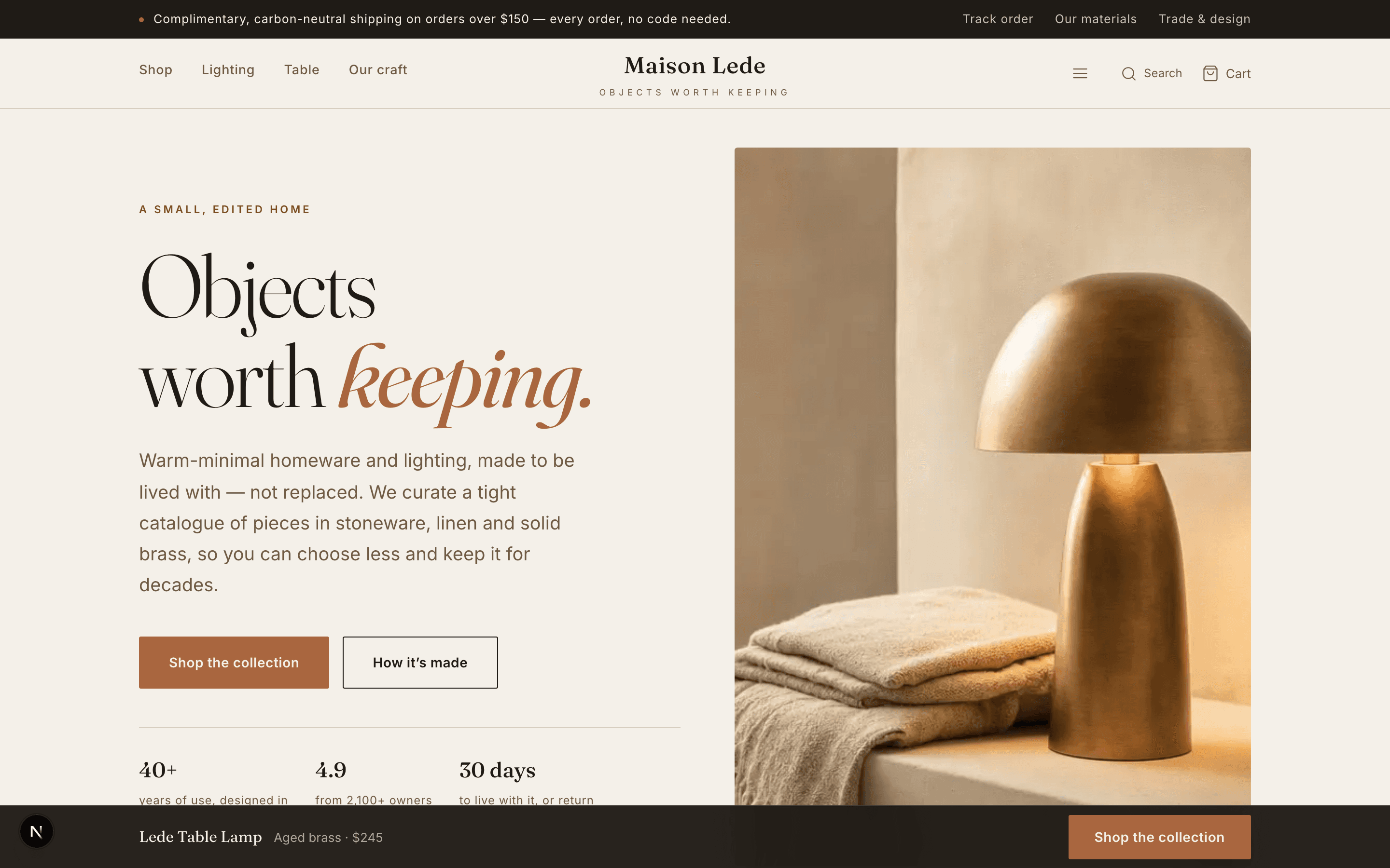 Maison Lede storefront